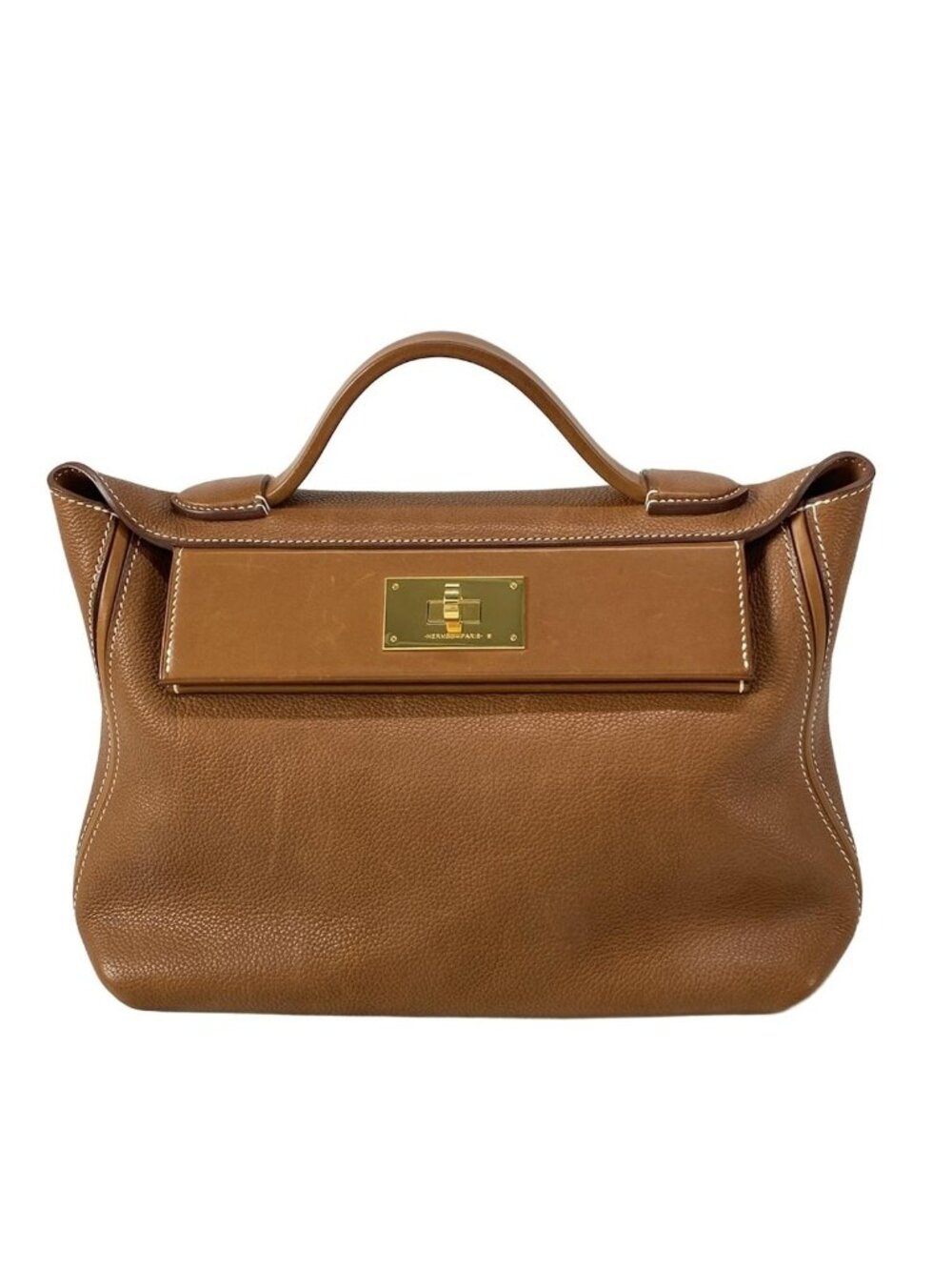 Hermes Handbag Sac 24/24/24 Vanquatre 29 Gold Number Stamp